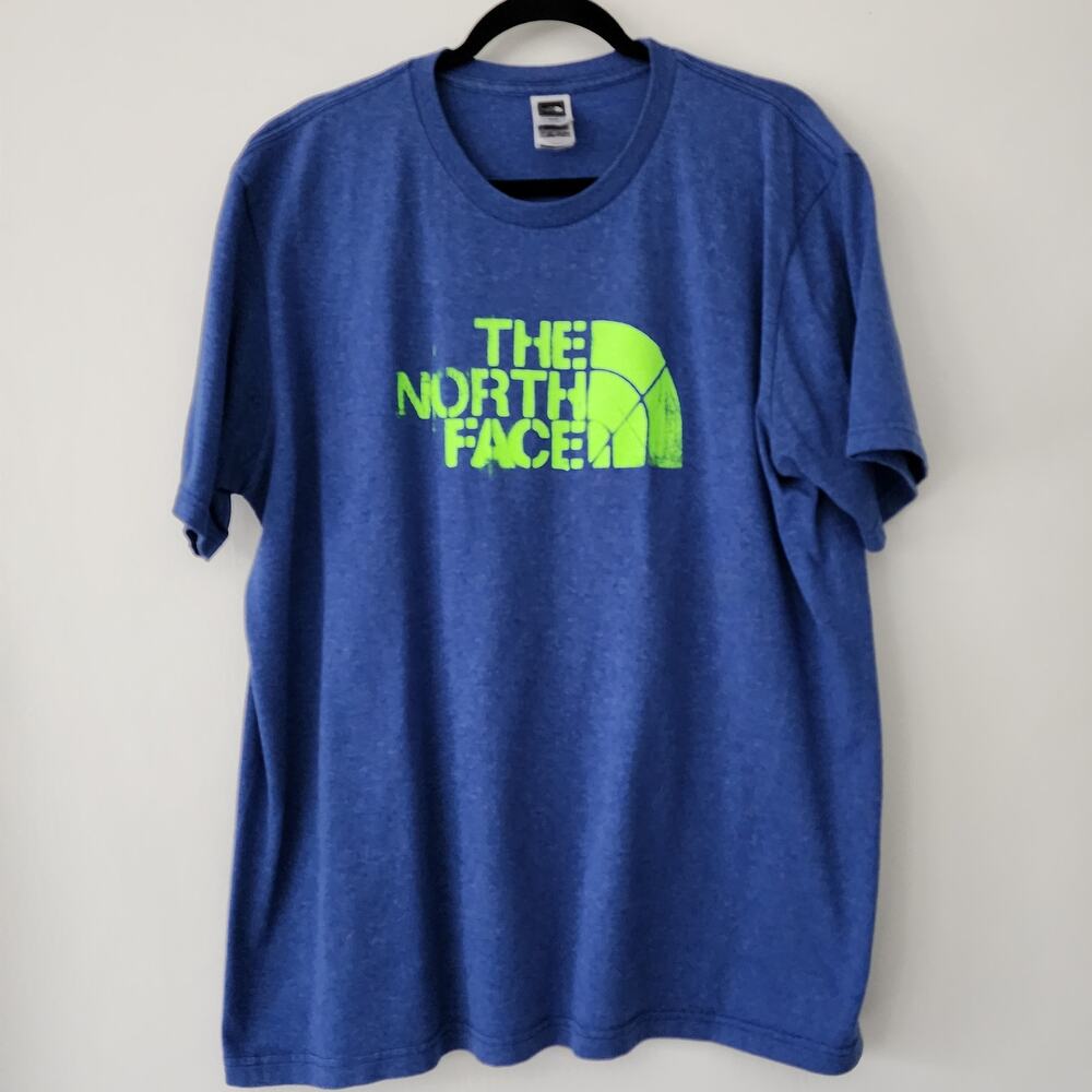 The North Face blue short sleeve front graphic t-shirt mens size XL